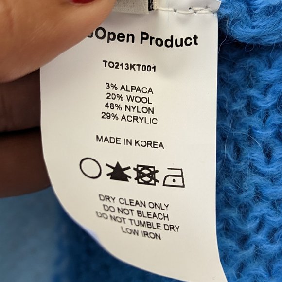 SSENSE Checker Board Blue Sweater Size Extra Large - Picture 9 of 17